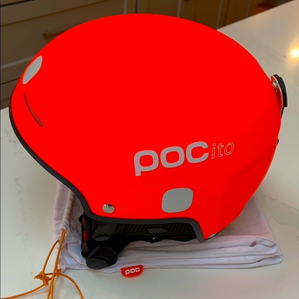 POC kids helmet (NEW with tags and storage bag)